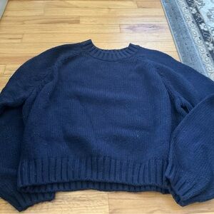 GAP Women's Deep Blue Crew Neck Sweater